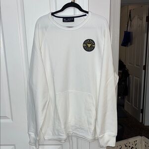 Under Armour white Project Rock French terry pullover crewneck sweatshirt 3XL